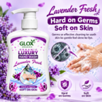 GLOX Organix Lavender Fresh Luxury Hand Wash bottle with lavender fragrance